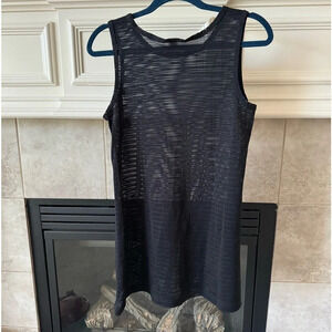Sessa Beach Cover Up Netting lightweight sleeveless Black -Size Small/Med
